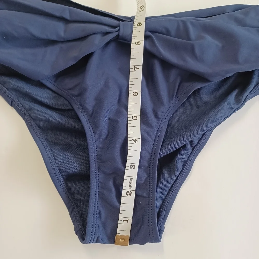 SHEKINI Bikini Bottoms Swimsuit Navy Blue Shekini NWT Swimwear Pool Beach NWT